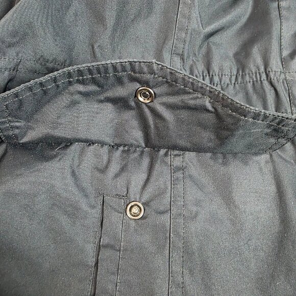 St. Johns Bay Hooded Jacket Men's XL Black Gray Reversible Full Zip Pockets - Picture 9 of 10
